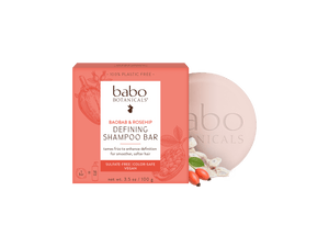 Front of pack Defining Baobab & Rosehip Shampoo Bar - Babo Botanicals