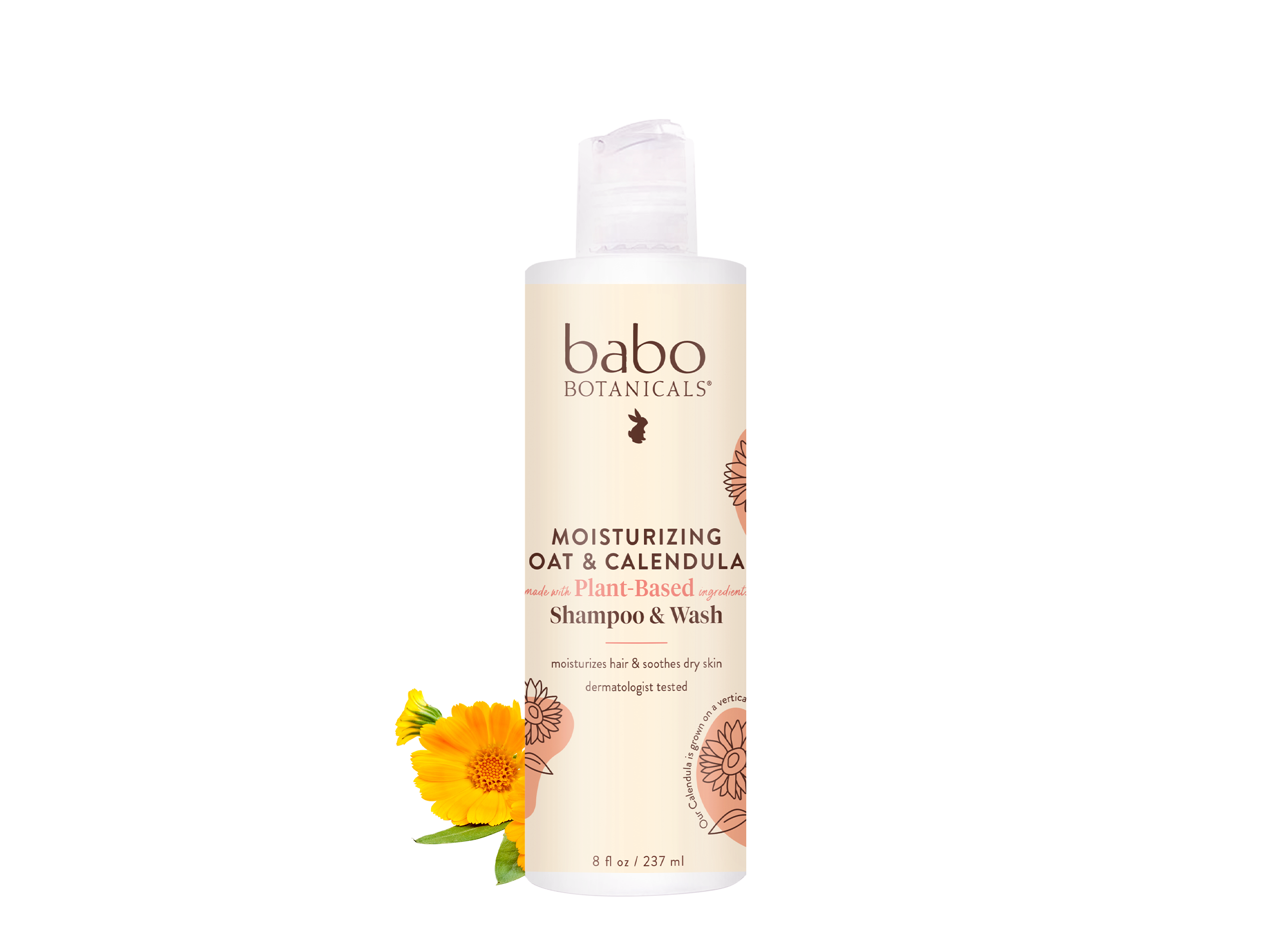 Babo Botanicals- Moisturizing oat & Calendula Shampoo & wash 8oz