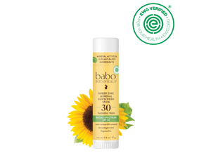 Sheer Zinc Mineral Sunscreen Stick SPF30 - Babo Botanicals - EWG verified
