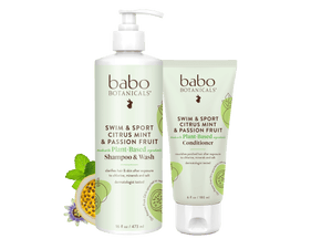 Swim & Sport Citrus Mint & Passion Fruit Shampoo & Conditioner Set - Babo Botanicals
