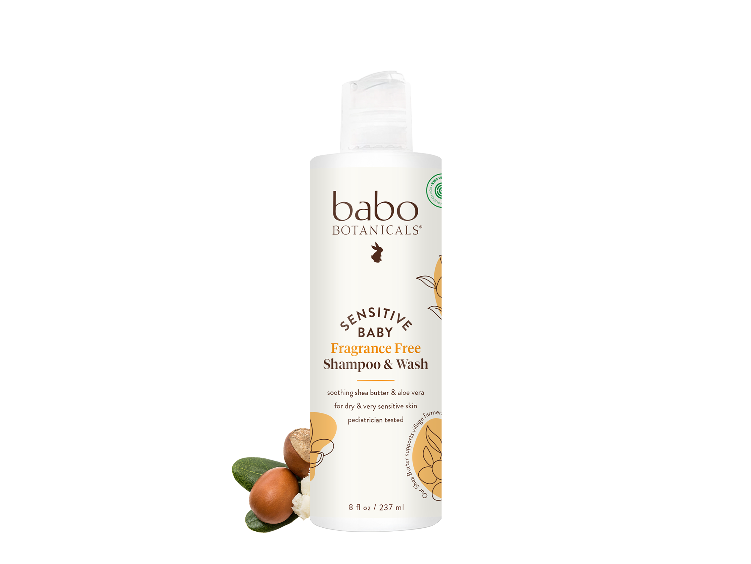 Babo Botanicals- Sensitive Baby Shampoo & wash 8oz