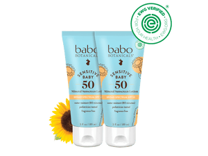 Sensitive Baby Mineral Sunscreen Lotion SPF50 Duo - Babo Botanicals