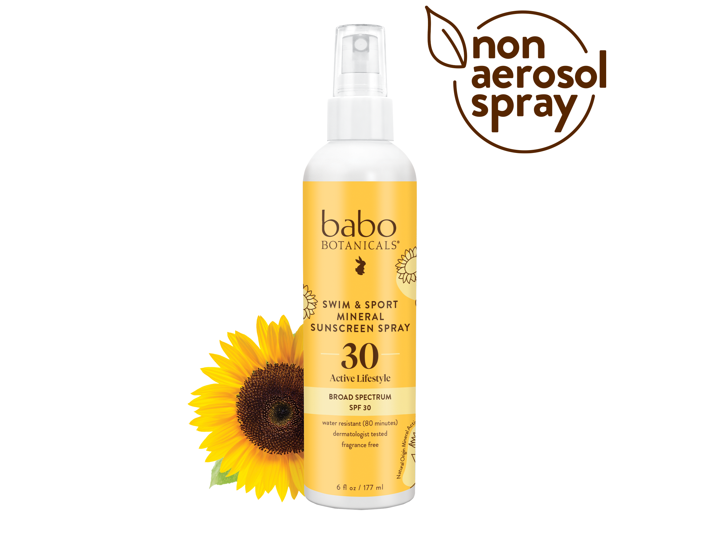 Babo Botanicals- Swim & sport Mineral Sunscreen Spray SPF30