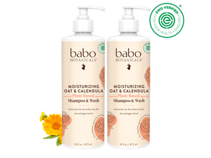 Moisturizing Oat & Calendula Shampoo & Wash Duo - Babo Botanicals