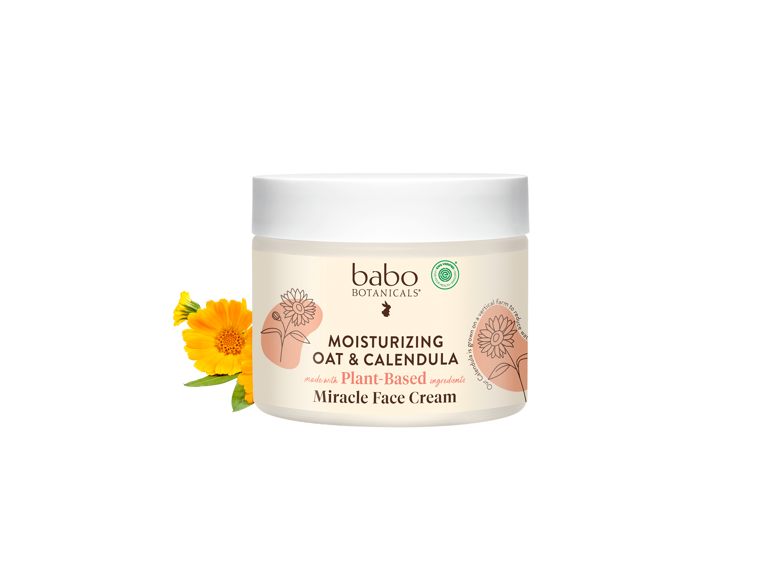 Moisturizing Oat & Calendula Miracle Face Cream - Babo Botanicals