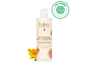 Moisturizing Oat & Calendula Shampoo & Wash - EWG verified - 8oz - Babo Botanicals