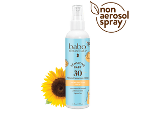 Sensitive Baby Mineral Sunscreen Spray SPF30 - Babo Botanicals