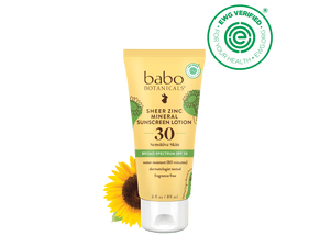 Sheer Zinc Mineral Sunscreen Lotion SPF30 - Babo Botanicals