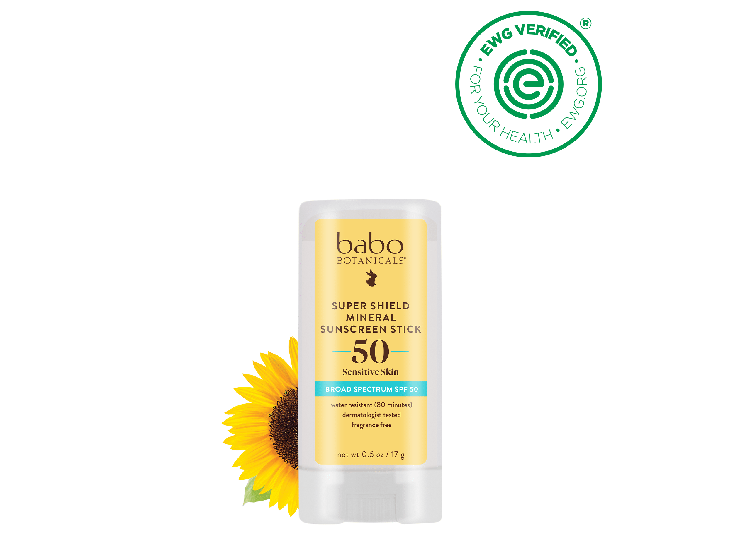 Super Shield Mineral Sunscreen Stick SPF50 - Babo Botanicals