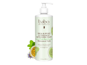 Swim & Sport Citrus Mint & Passion Fruit Shampoo & Wash - 16oz - Babo Botanicals