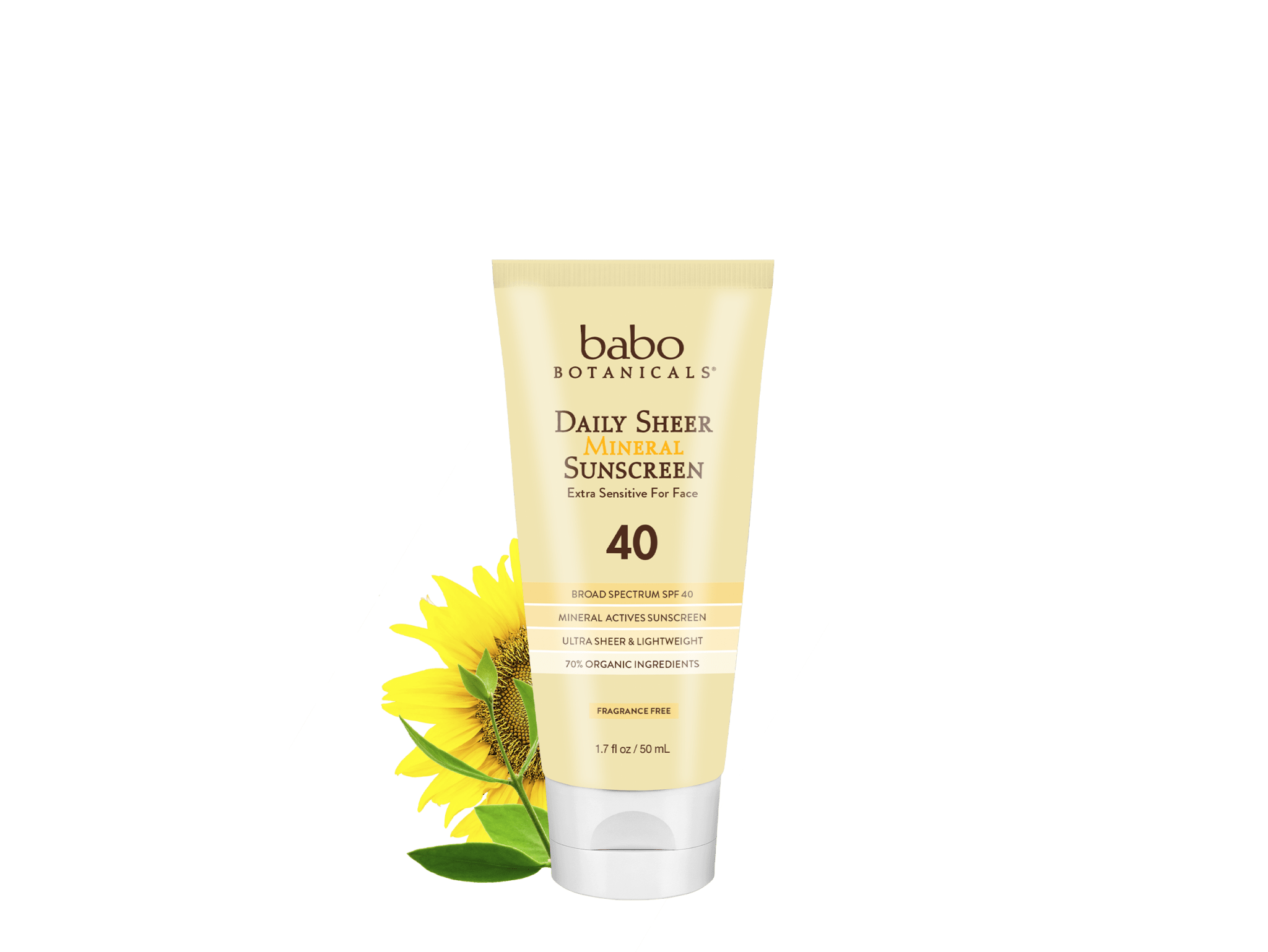 Daily Sheer Mineral Sunscreen Lotion SPF40 - Babo Botanicals
