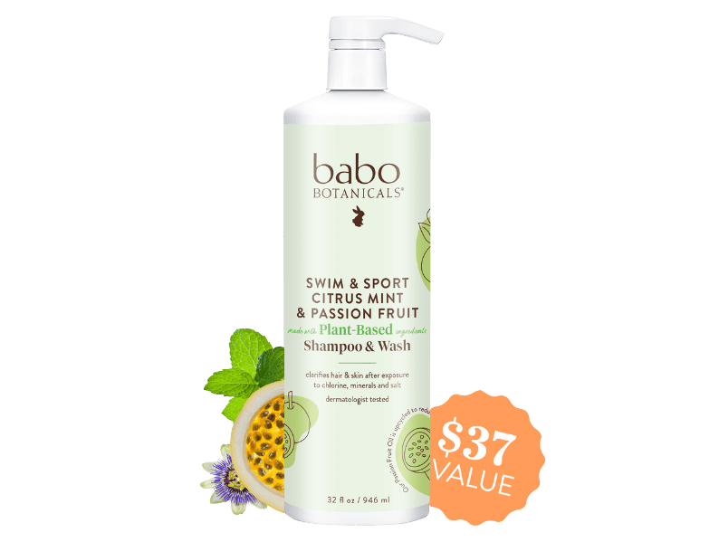 Swim & Sport Citrus Mint Shampoo & Wash 32 oz Shampoo Babo Botanicals $37 value