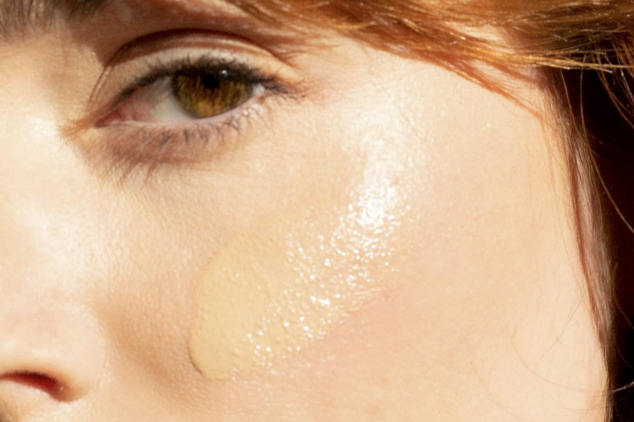 Woman with dewy skin