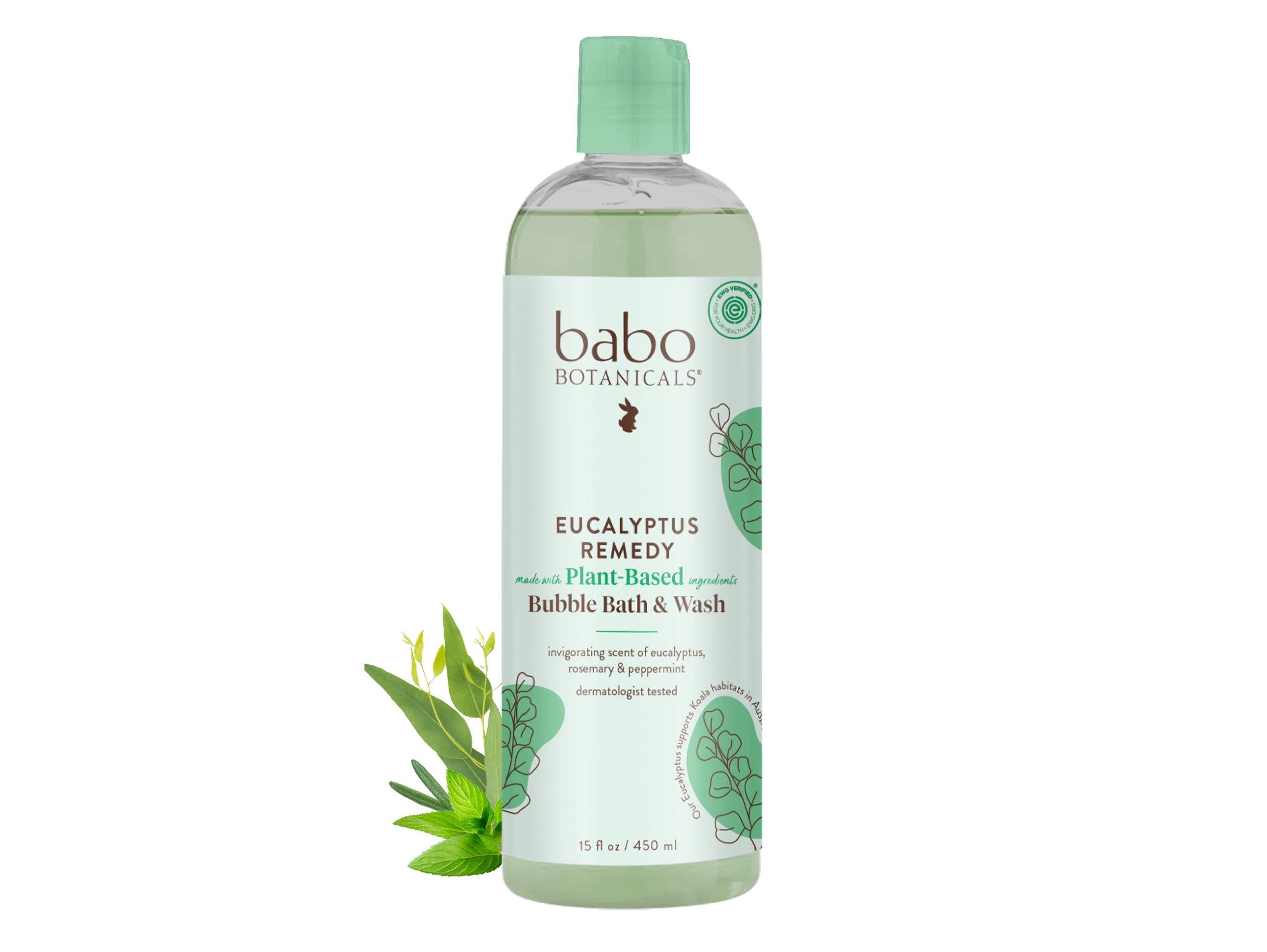 Babo Botanicals- Eucalyptus remedy bubble bath 7 wash 