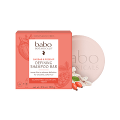 Front of pack Defining Baobab & Rosehip Shampoo Bar - Babo Botanicals