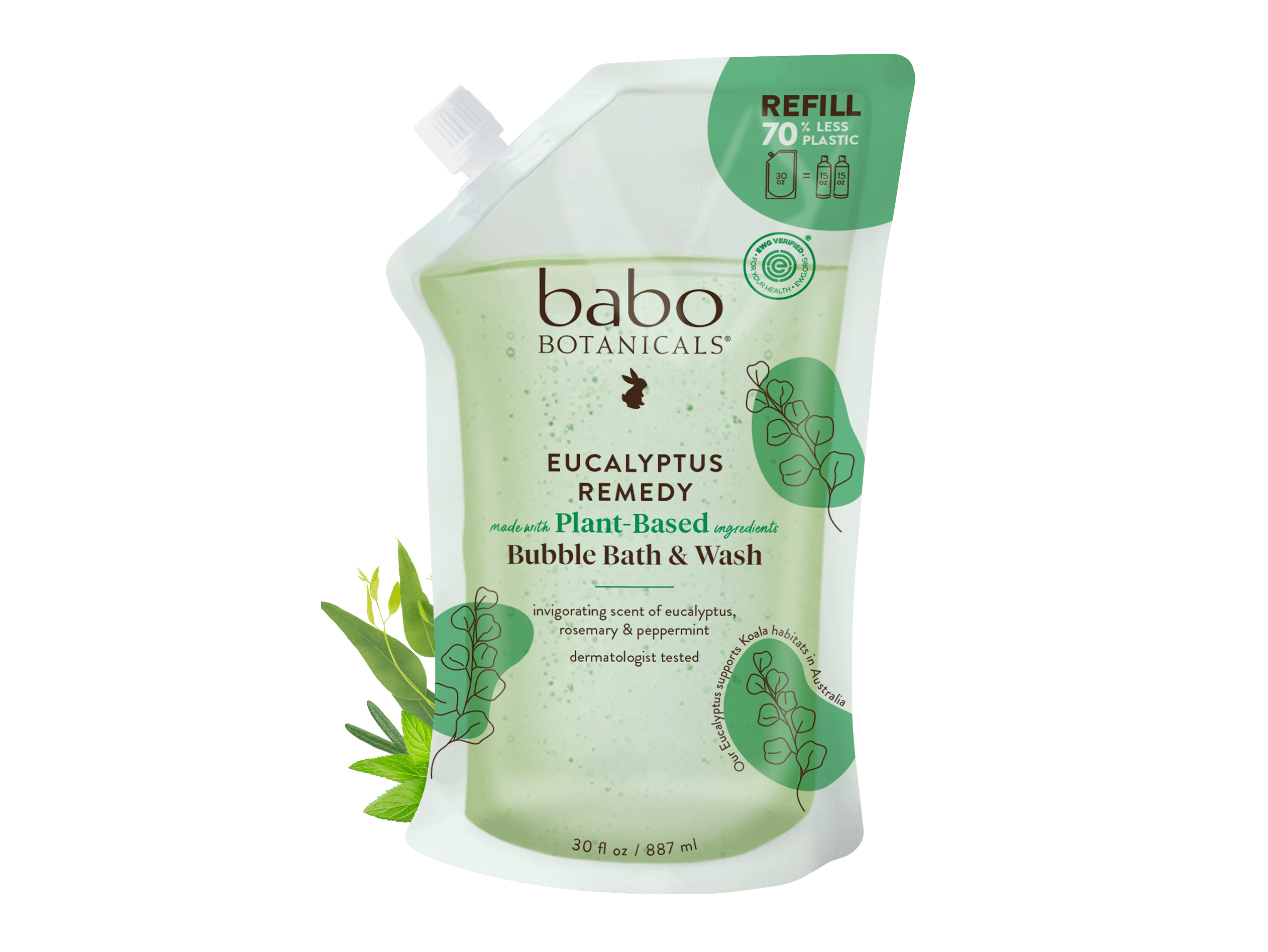 Eucalyptus Remedy Bubble Bath & Wash Refill - Babo Botanicals
