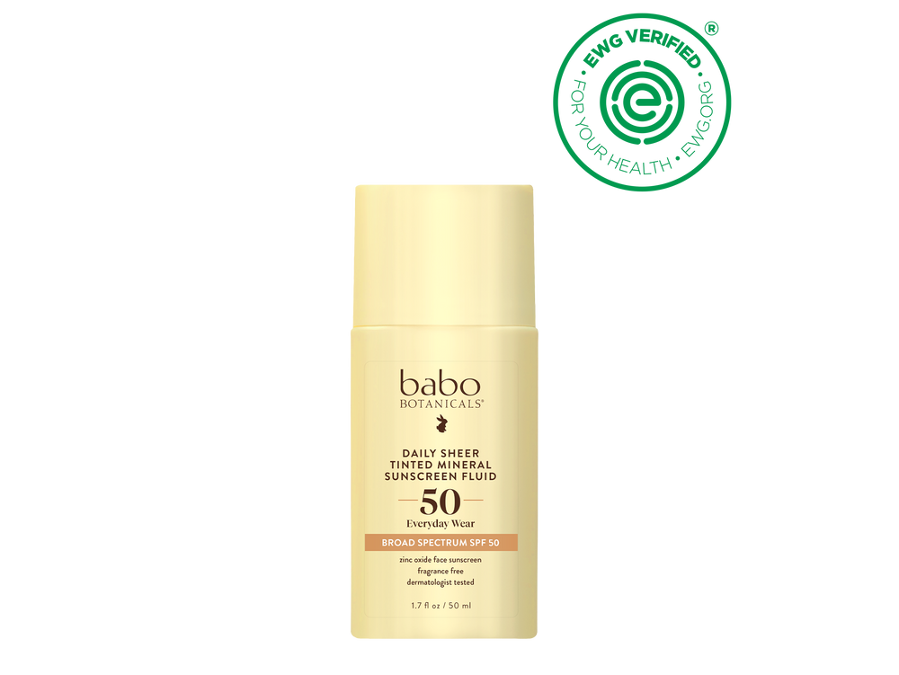 Daily Sheer Tinted Mineral Sunscreen Fluid SPF50 - Babo Botanicals
