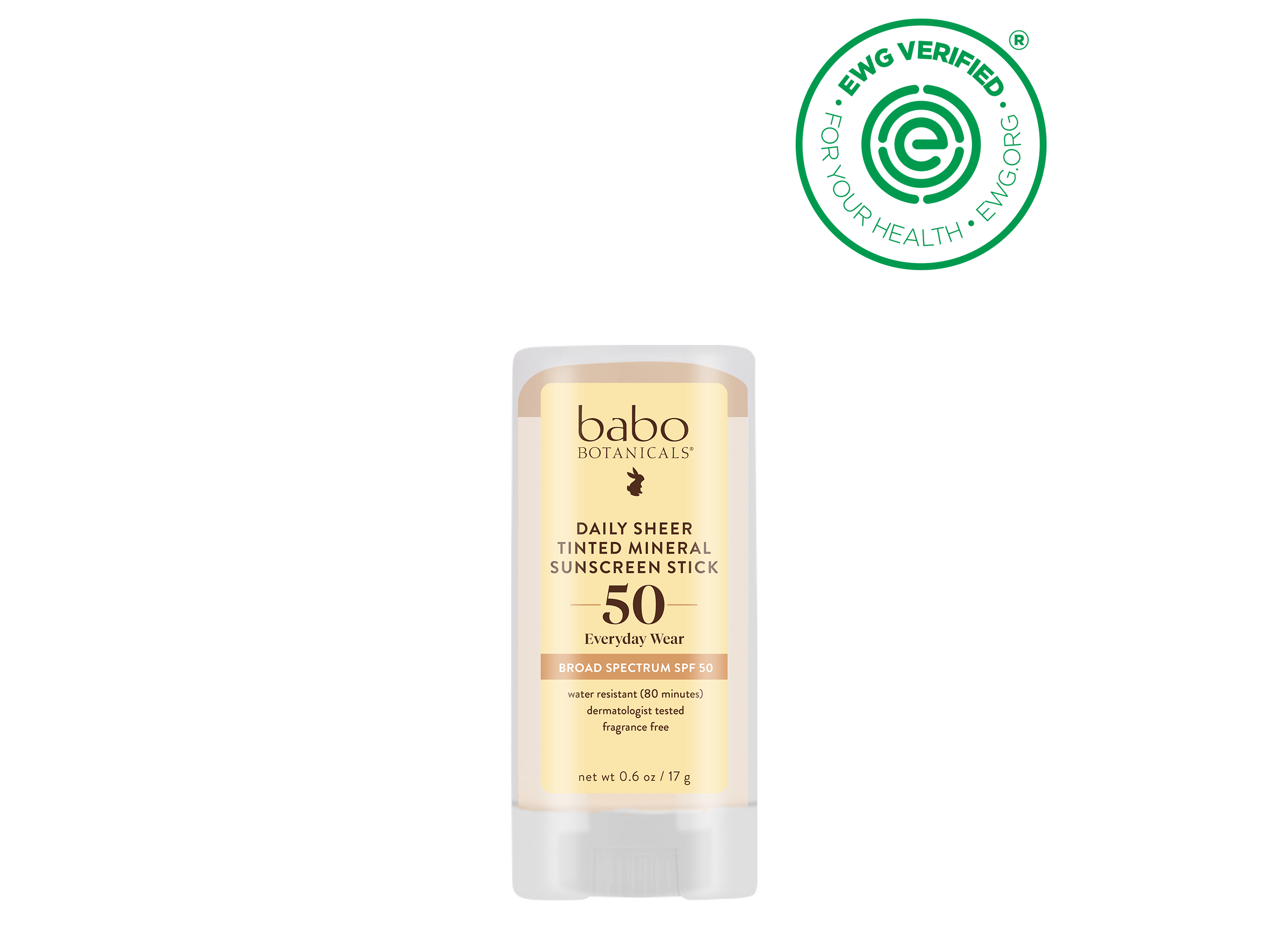 Daily Sheer Mineral Tinted Sunscreen Stick SPF50 - Babo Botanicals