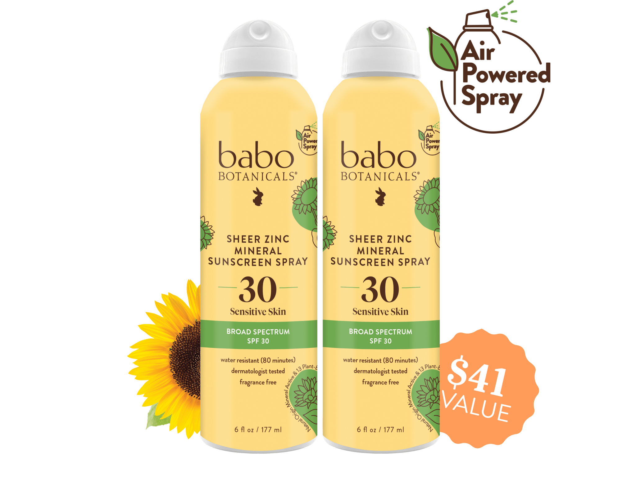 Babo Botanicals- Sheer Zinc Mineral Sunscreen Spray SPF 30 