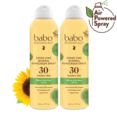 Sheer Zinc Mineral Sunscreen Spray SPF30 Duo - Babo Botanicals