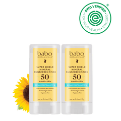 Babo Botanicals-Super shield mineral sunscreen stick SPF50 duo- EWG verified