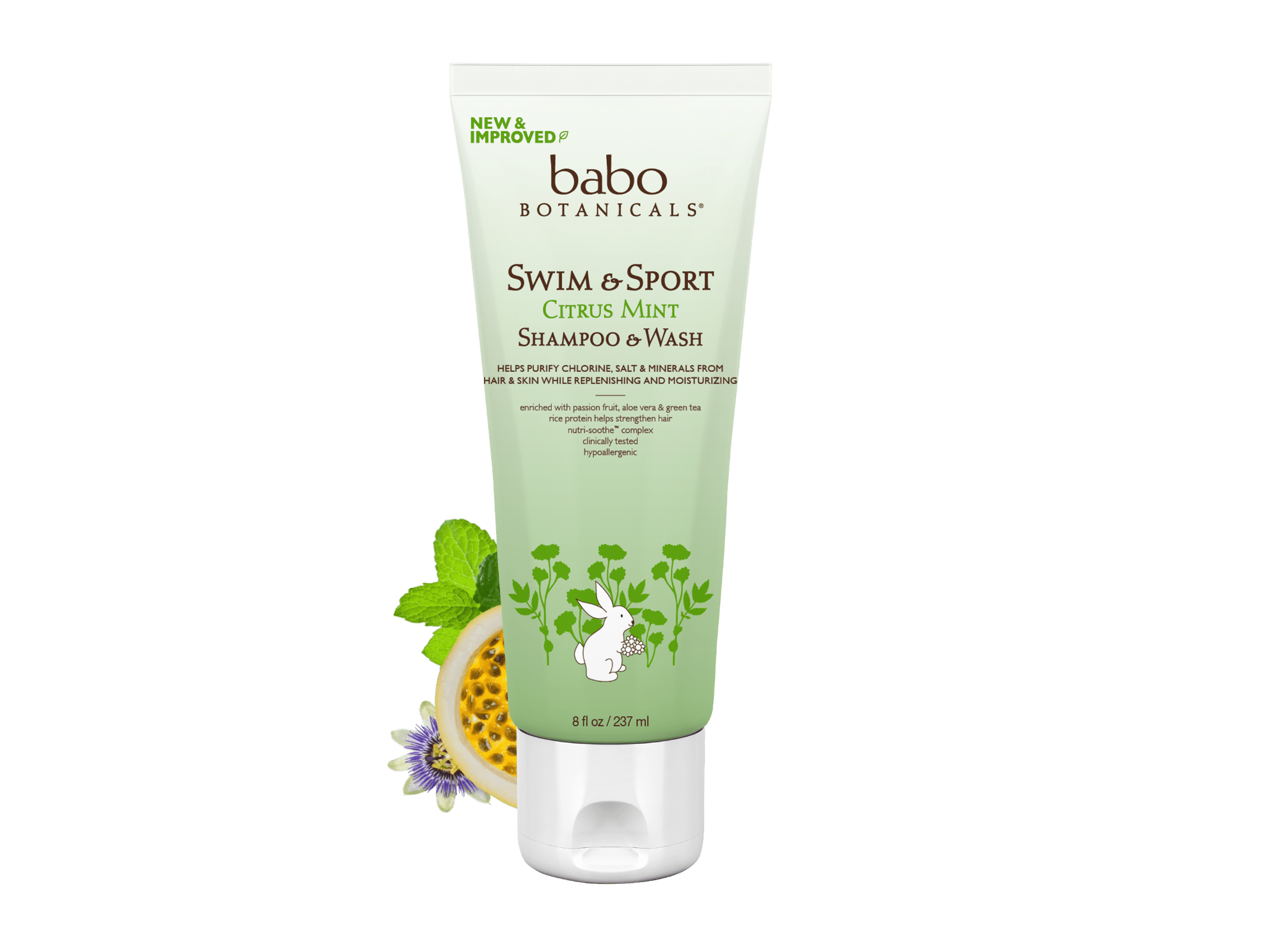 Babo Botanicals- Swim & sport citrus mint & passion fruit shampoo