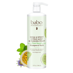 Swim & Sport Citrus Mint & Passion Fruit Shampoo & Wash - 32oz - Babo Botanicals