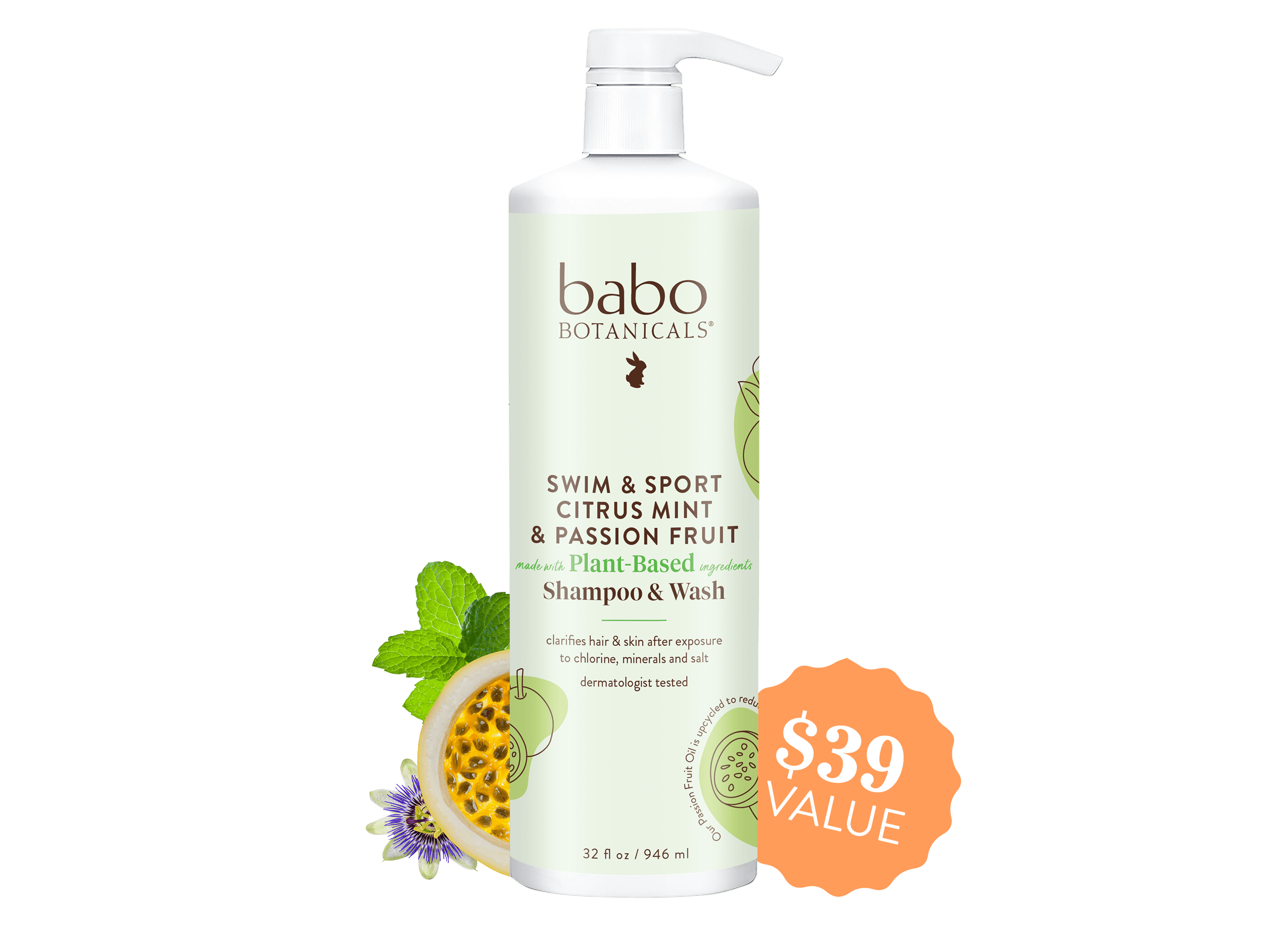 Swim & Sport Citrus Mint & Passion Fruit Shampoo & Wash - 32oz