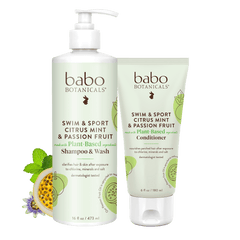 Swim & Sport Citrus Mint & Passion Fruit Shampoo & Conditioner Set - Babo Botanicals