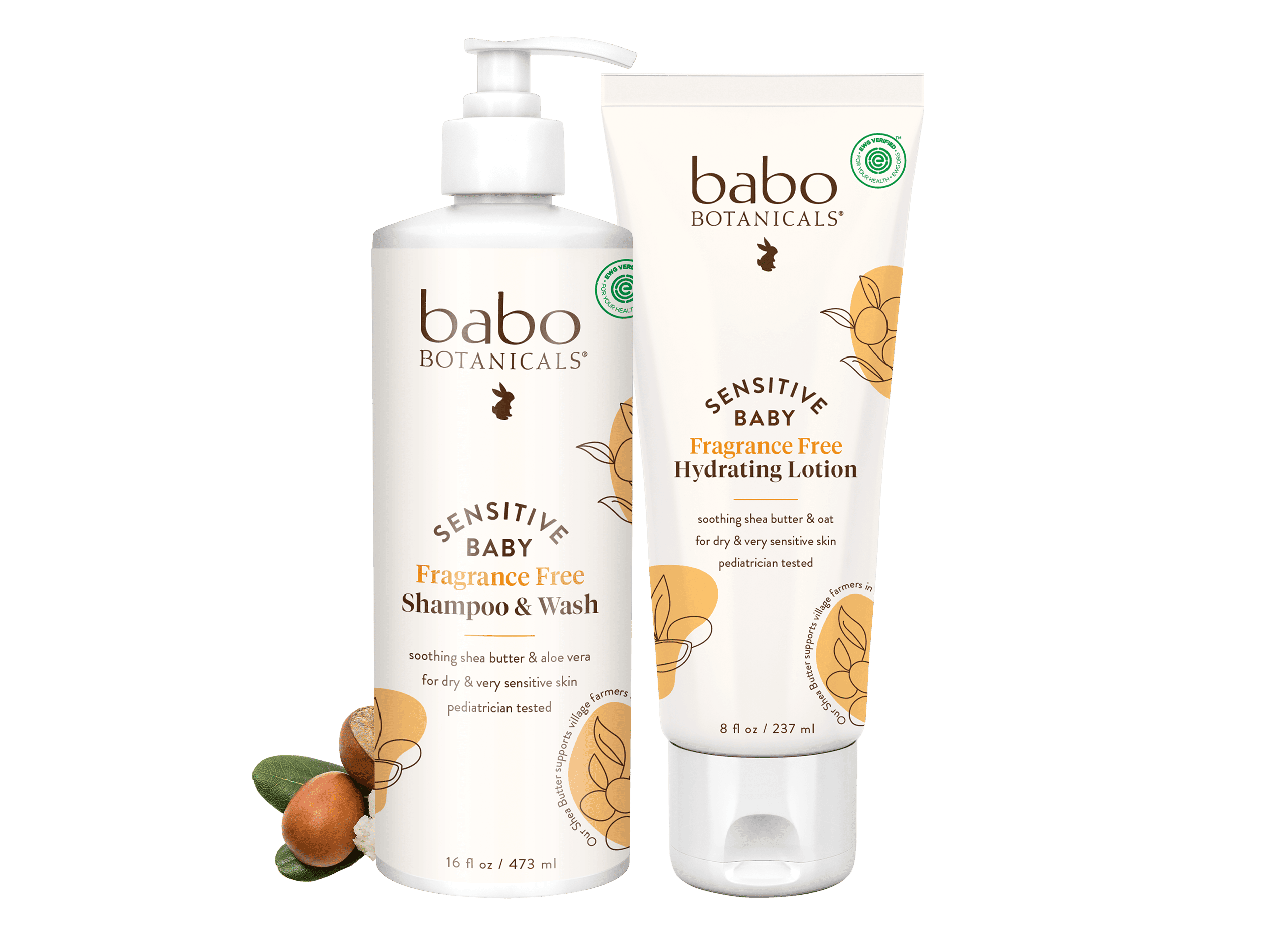 Sensitive Baby Fragrance-Free Baby Shampoo Lotion Set