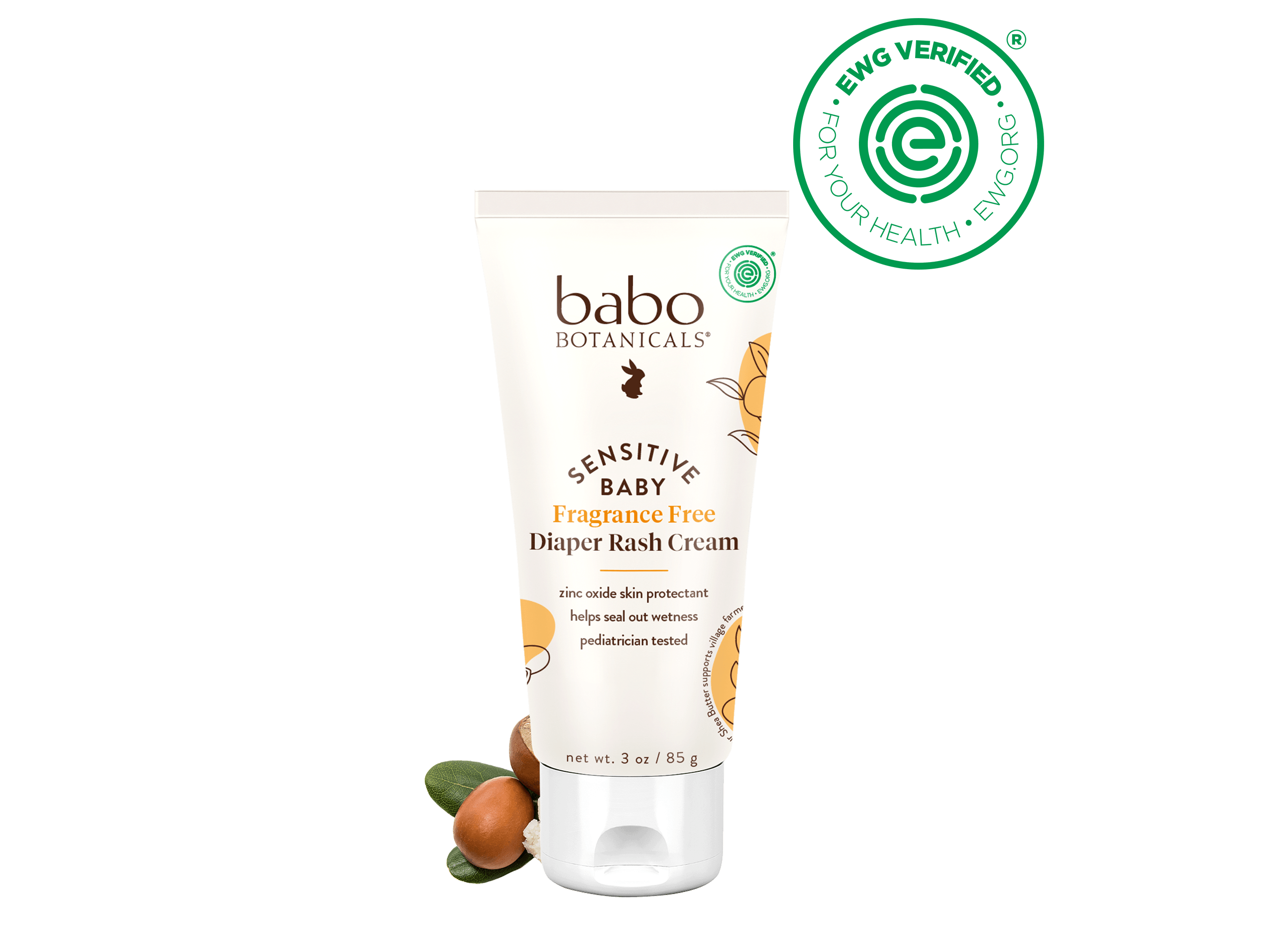 Fragrance-Free Diaper Rash Cream with Zinc