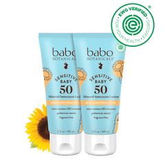 Sensitive Baby Mineral Sunscreen Lotion SPF50 Duo - Babo Botanicals