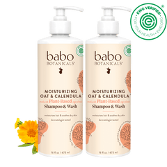 Moisturizing Oat & Calendula Shampoo & Wash Duo - Babo Botanicals