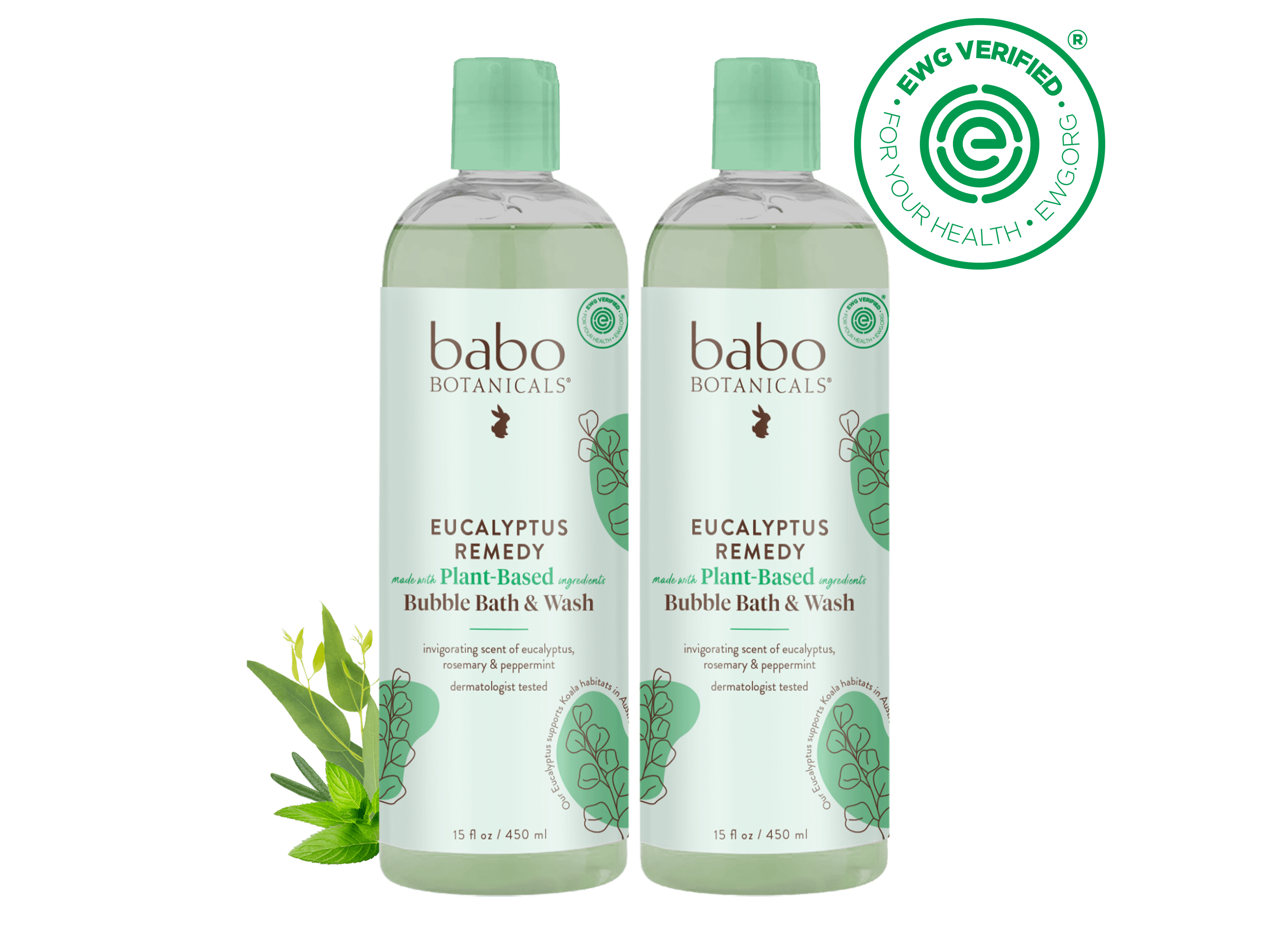 Eucalyptus Remedy Plant-Based Bubble Bath & Wash Duo - Babo Botanicals