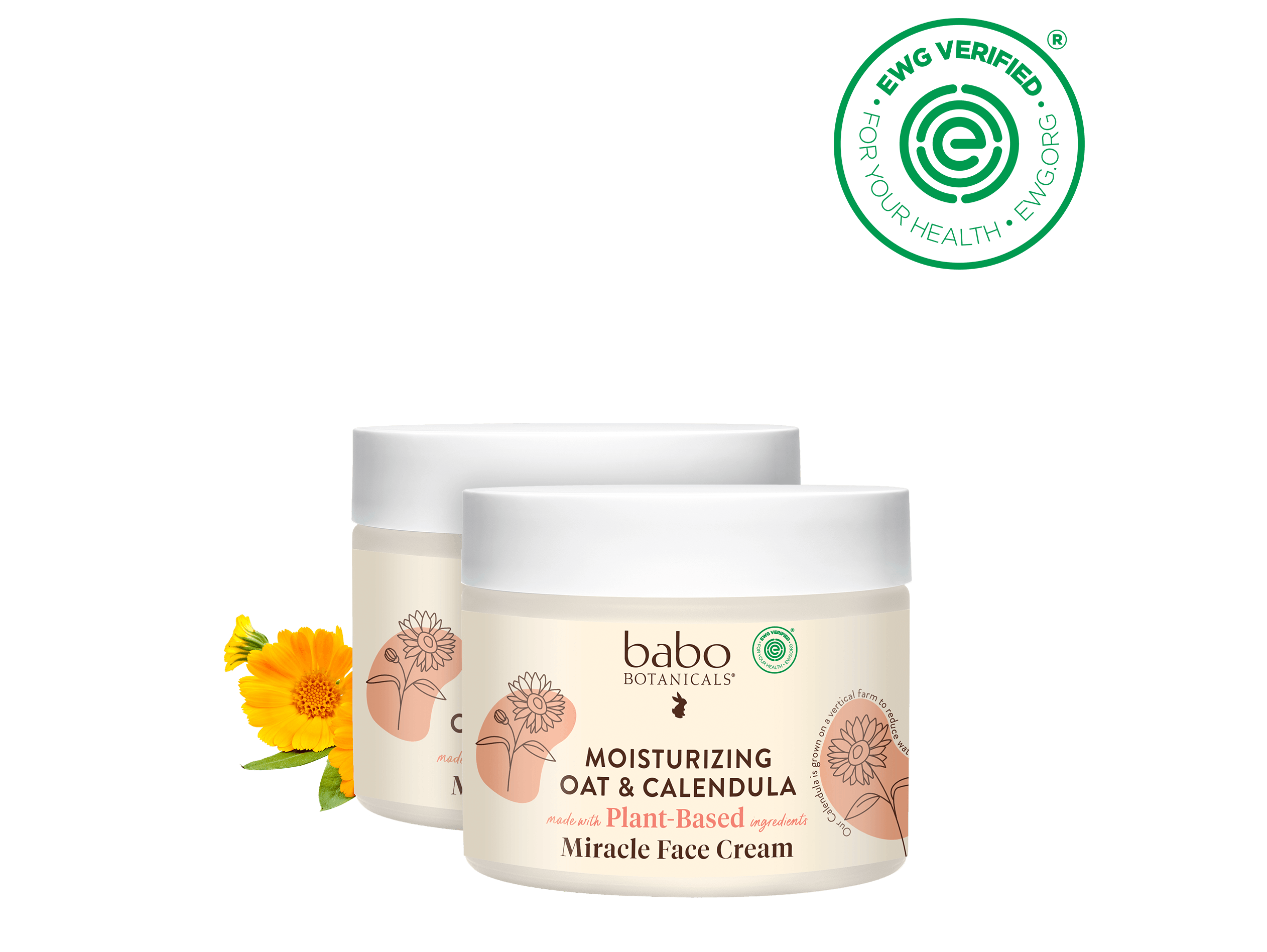 Moisturizing Oat & Calendula Miracle Face Cream Duo - Babo Botanicals