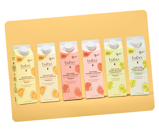Hair care in a carton full line Spotlight Banner _Babo Botanicals