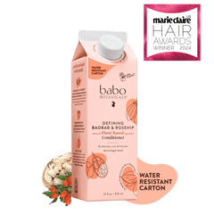 Babo Botanicals- Defining Baobab & Rosehip conditioner- water resistant carton- Marie Claire Hair awards winner 2024 