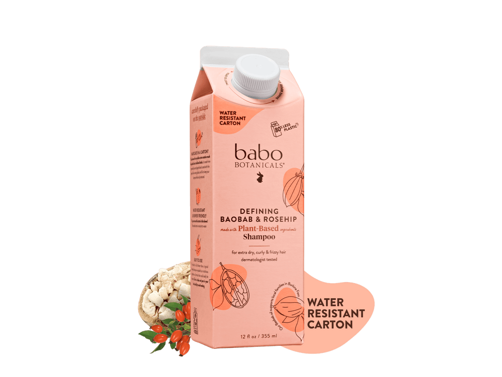 Babo Botanicals- Defining Baobab & Rosehip Shampoo- Water resistant carton