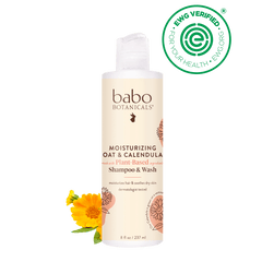 Moisturizing Oat & Calendula Shampoo & Wash - EWG verified - 8oz - Babo Botanicals