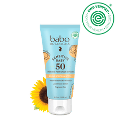 Sensitive Baby Mineral Sunscreen Lotion SPF50 - Babo Botanicals