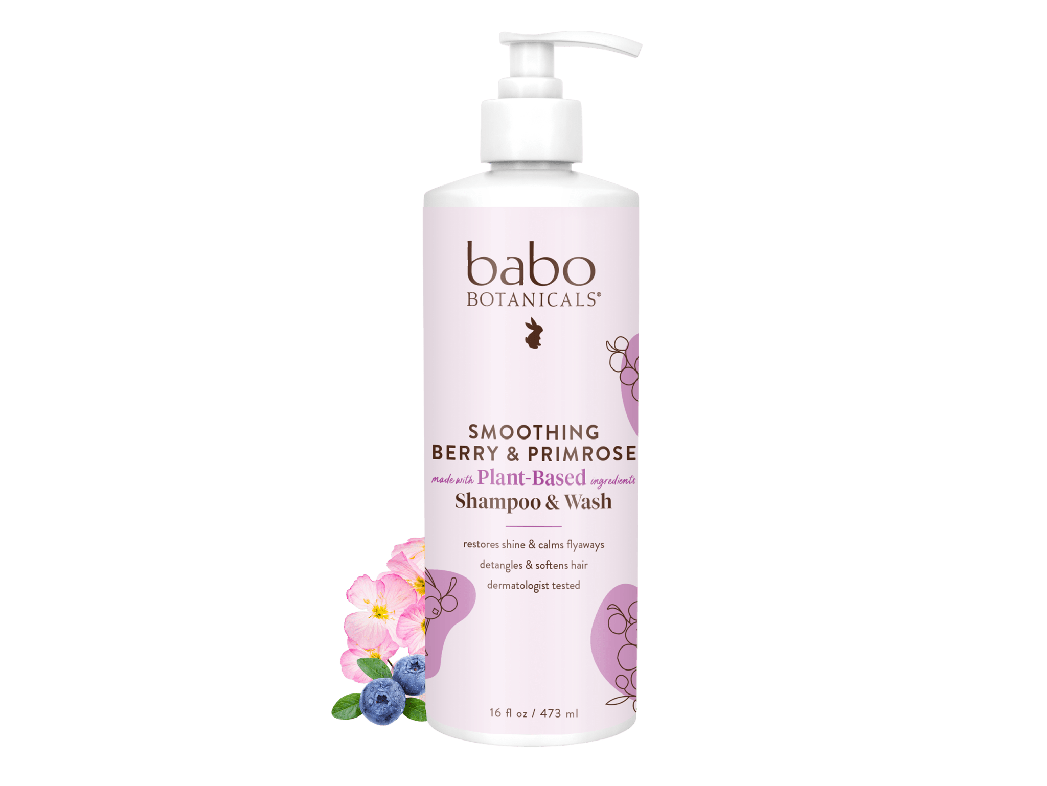 Smoothing Berry & Primrose Shampoo & Wash - 16oz - Babo Botanicals