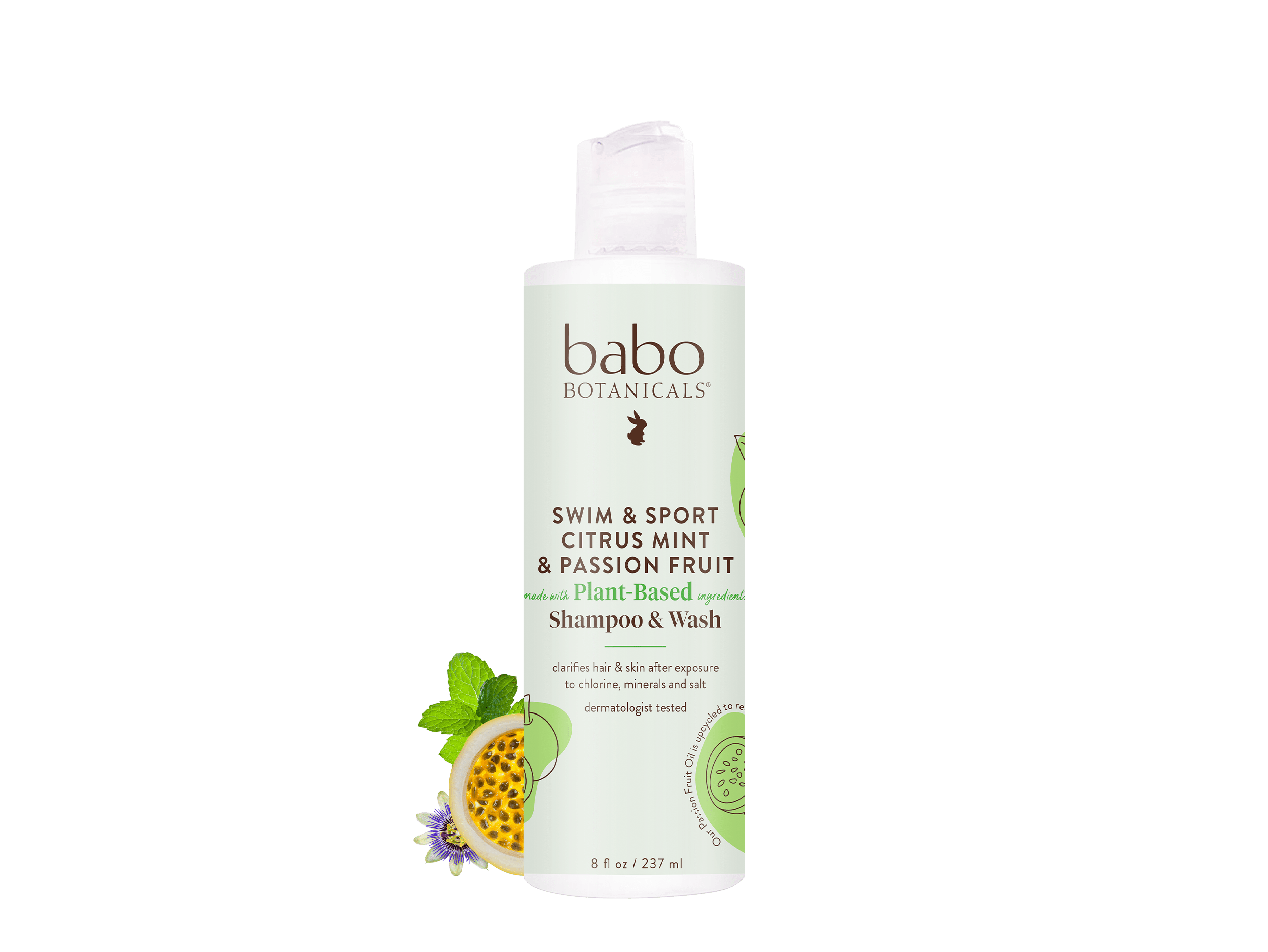 Swim & Sport Citrus Mint & Passion Fruit Shampoo & Wash - 8oz - Babo Botanicals