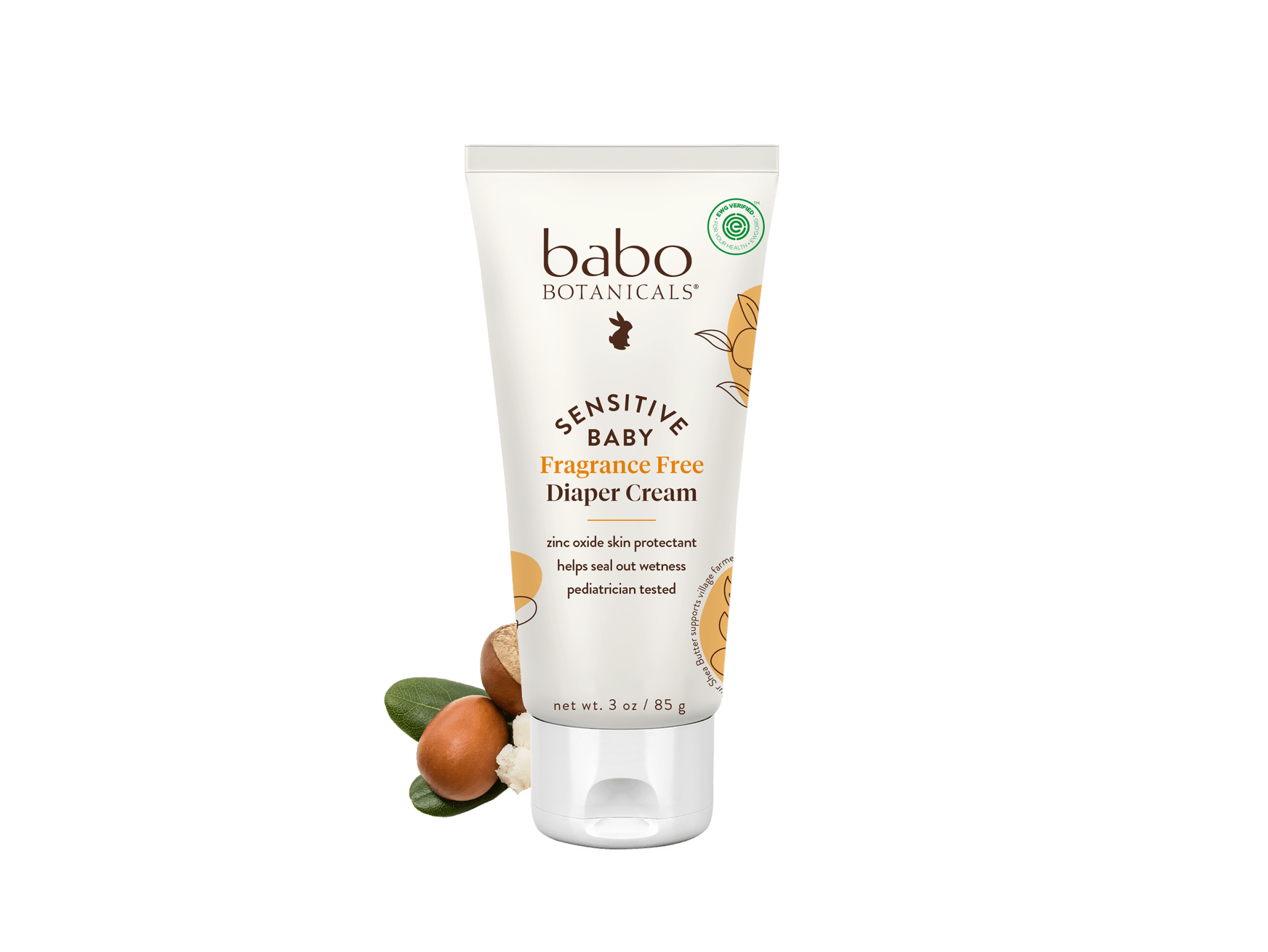 Sensitive Baby Fragrance-Free Zinc Diaper Rash Cream - Babo Botanicals